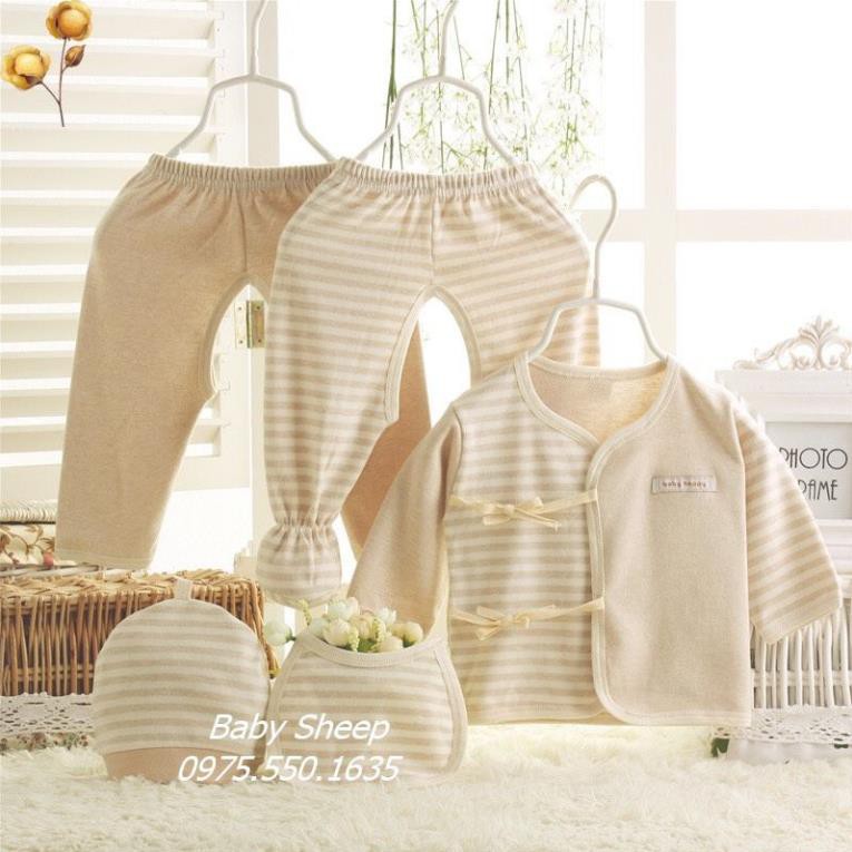 SET QUÀ TẶNG QUẦN ÁO SƠ SINH 5 CHI TIẾT COTTON ORGANIC MÀU NHUỘM HỮU CƠ