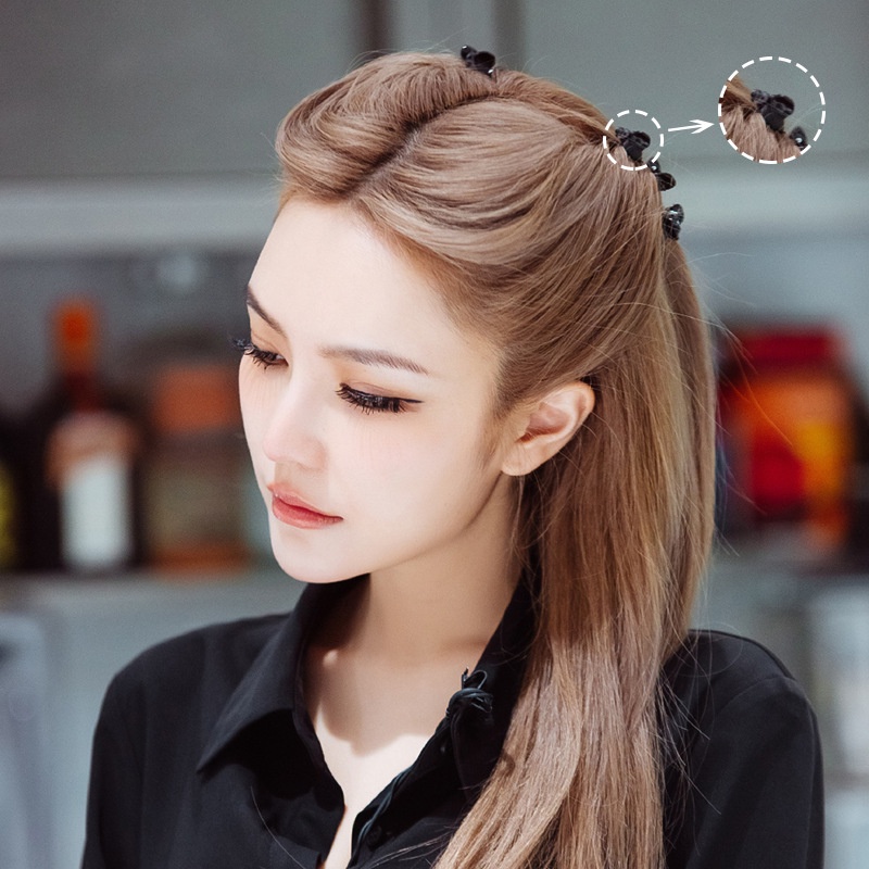 Set 2 chiếc kẹp càng cua 3 chấu 2cm đen mini dễ thương Tatitava