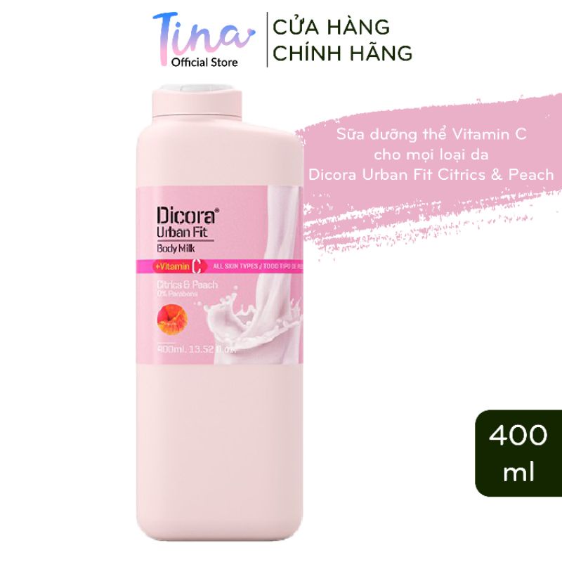Sữa dưỡng thể Dicora Urban Fit Citrics & Peach Vitamin C 400ml - BioTopcare Official | BigBuy360 - bigbuy360.vn
