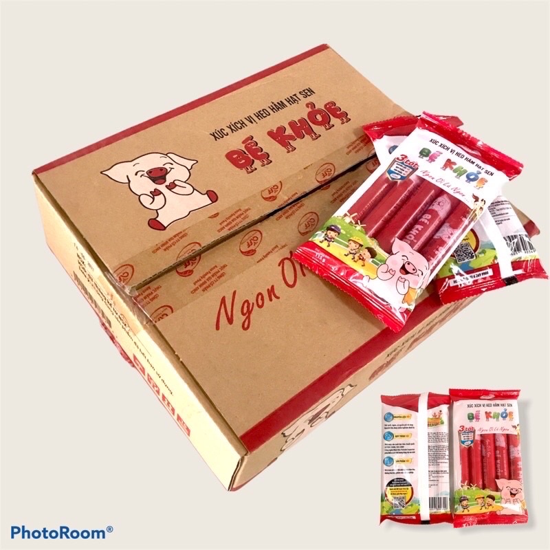 Combo 5 Gói Cây Xúc Xích Bé Khỏe Heo Hầm Hạt Sen Xuxifarm 105g