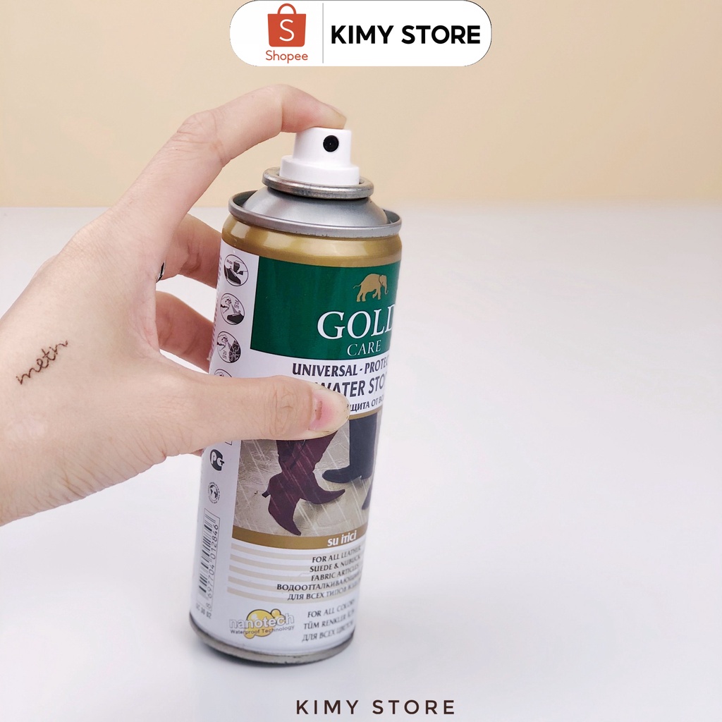 Xịt chống thấm giày Goldcare - Bảo vệ giày khi tiếp xúc với nước-Hàng nhập khẩu từ Thổ Nhĩ Kì