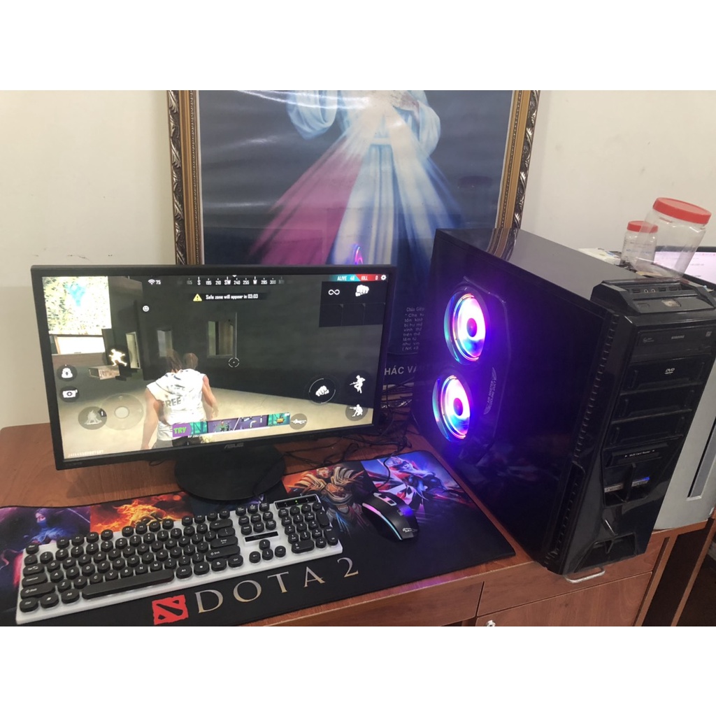 Máy tính I7 3770 , Máy bàn chơi game, Máy tính học online giá rẻ, màn hình asus 24 inh.