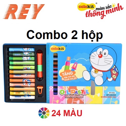 [Giao hỏa tốc] Hộp bút sáp dầu Doraemon Colokit 𝑻𝒉𝒊𝒆̂𝒏 𝑳𝒐𝒏𝒈 OP-C09/DO sản phẩm chất lượng cao