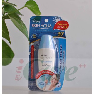 SỮA CHỐNG NẮNG DƯỠNG DA, GIỮ ẨM, KIỂM SOÁT NHỜN NGĂN NGỪA MỤN SKIN AQUA ACNE CLEAR MILK
