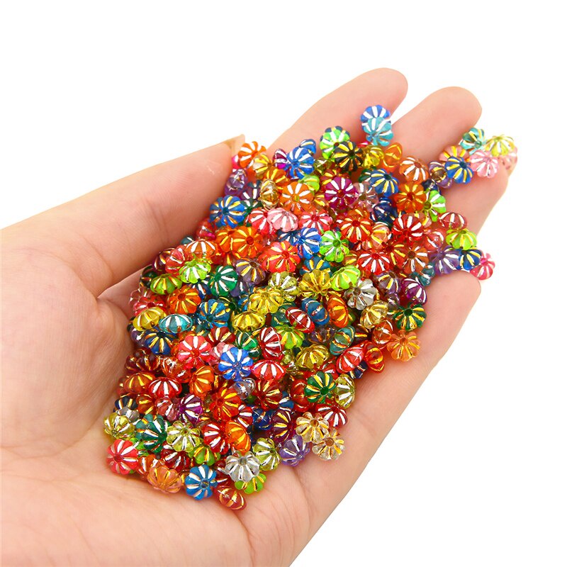 420 Hạt xỏ lỗ hình ngôi sao hỗn hợp 4x6mm bằng acrylic dùng làm trang sức