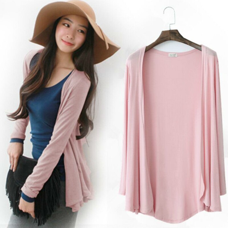 Áo khoác cardigan màu trơn thời trang cho phái nữ