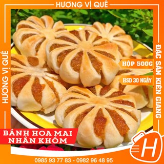 Bánh Hoa Mai Nhân Khóm - Hộp 500g - Đặc Sản Kiên Giang