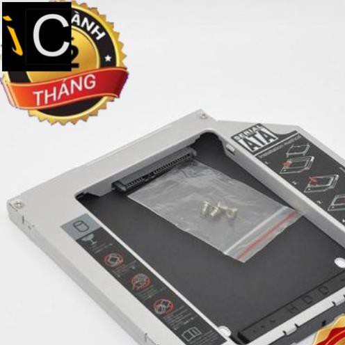 Caddy Bay dày SATA 12 5mm Gắn Thêm Ổ Cứng HDD SSD Cho Laptop Qua DVD