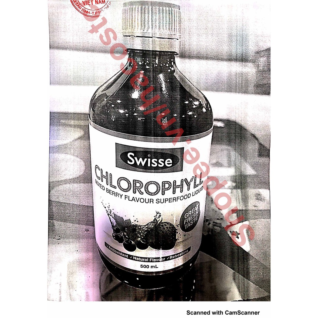 Nước uống diệp lục vị dâu Swisse Chlorophyll 500ml - Mix Berry Flavour Superfood Liquid