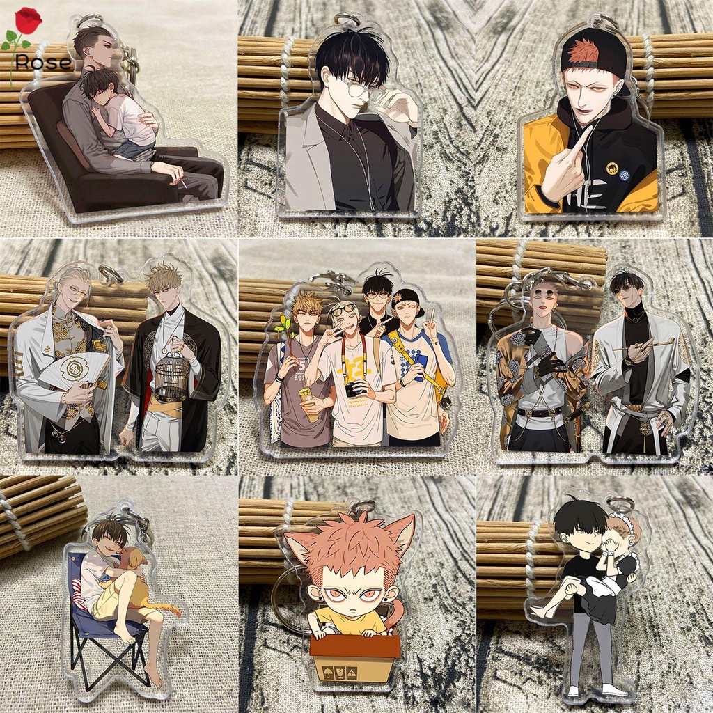 Móc khóa acrylic in họa tiết phim hoạt hình anime hai mặt