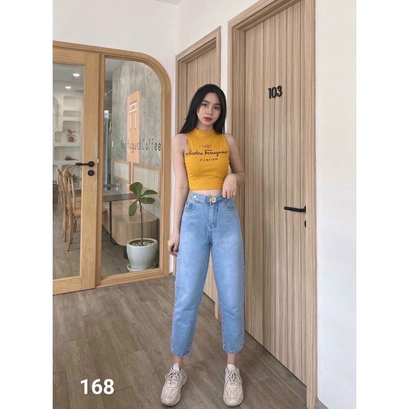 QUẦN JEAN BAGGY NỮ CẠP KIỂU SIÊU CAO MS 168 [CLIP THẬT] [FREESHIP] hàng loại 1, VẢI DÀY