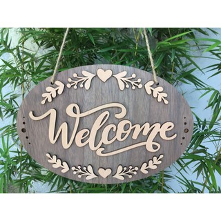 Bảng gỗ trang trí Welcome