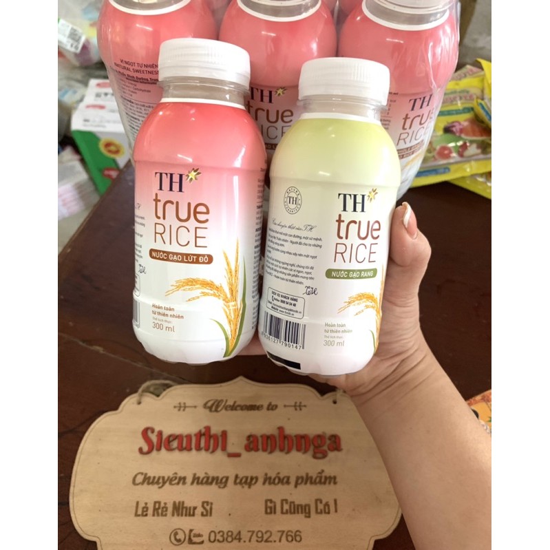 Nước Gạo Rang/Gạo Lứt Đỏ TH True Rice Chai 300ml