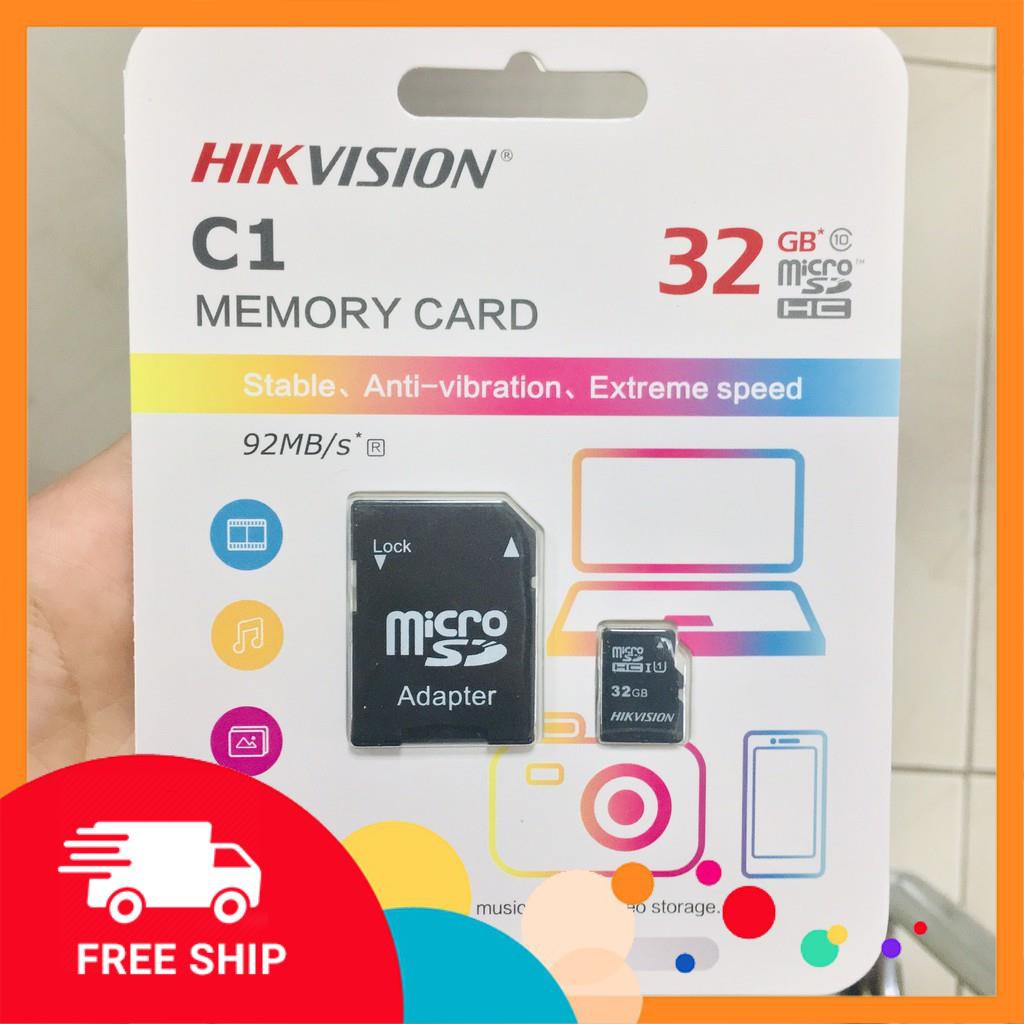 Thẻ Nhớ HIKVISION 32GB HS-TF-C1 92MB/S Chuyên Dùng Cho Camera Kèm Adapter