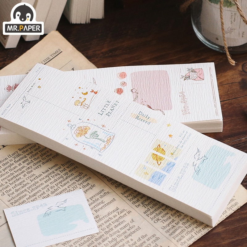 6 Designs 50 Pcs/bag Ins Style Yinyou Handbook Series Loose Leaf Memo Pads DIY Hand Account Writing Decor Material