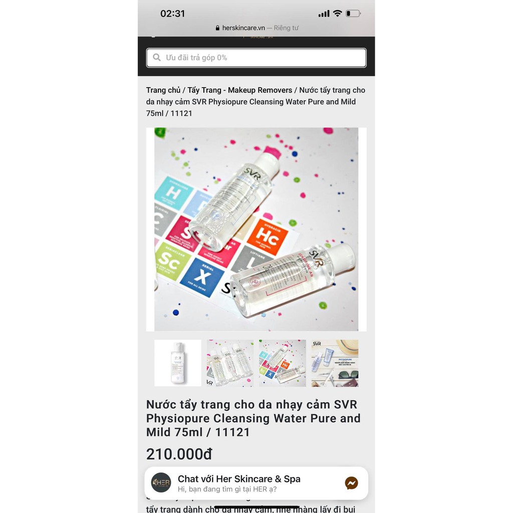 Nước Tẩy Trang SVR Sensifine Ar Eau Micellaire (Pháp) | BigBuy360 - bigbuy360.vn