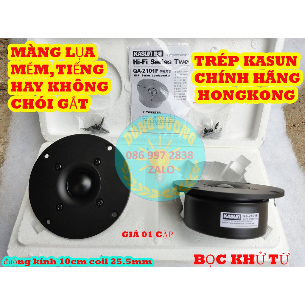 BỘ 2 CHIẾC LOA TREBLE KASUN 10CM LOẠI BỌC TỪ XỊN - HÀNG NGON CHẤT LƯỢNG