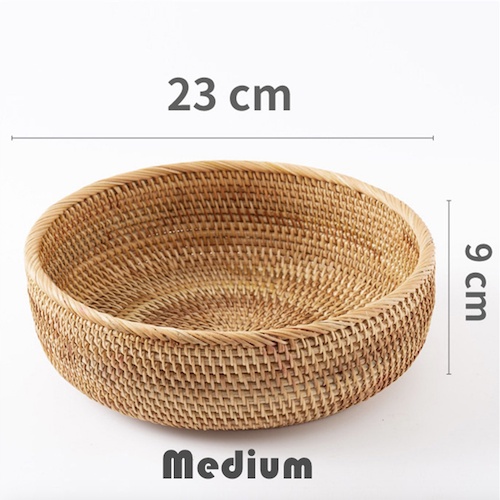 Rổ mây size nhỏ đựng đồ nhiều kích thước - Bát mây guột decor trang trí chụp hình - Rattan Bowl