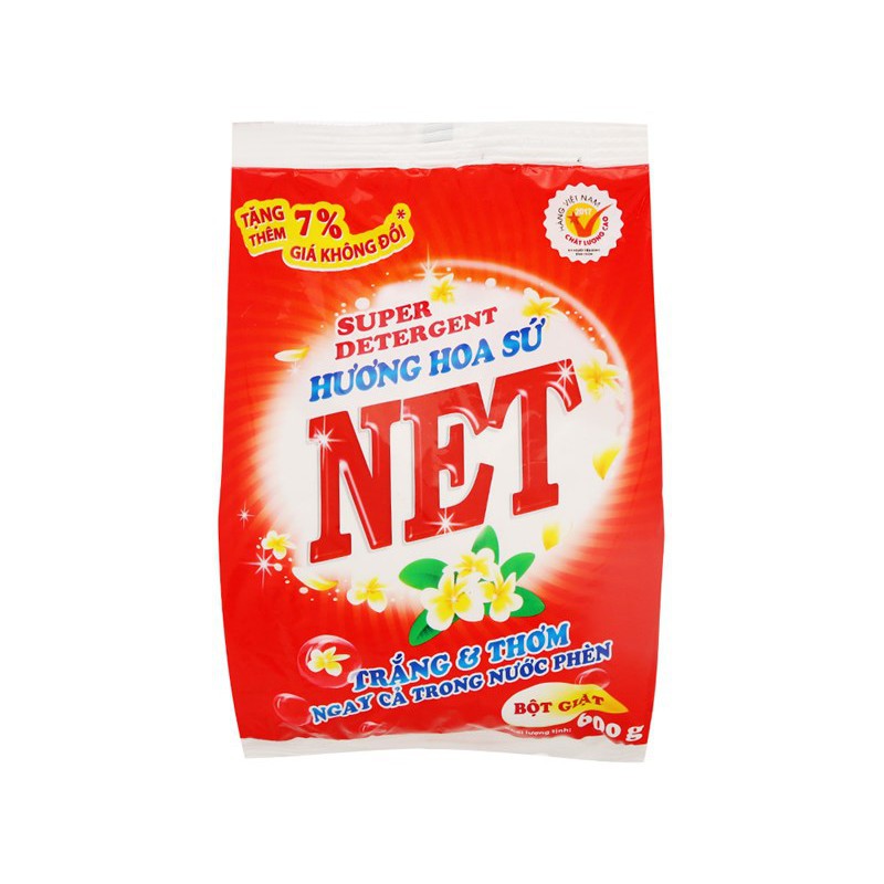 BỘT GIẶT NET HƯƠNG HOA SỨ 600G [tuankiet3009]