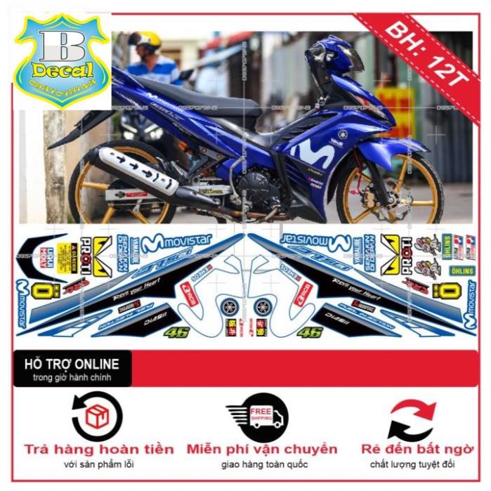 ( Quí khách vui lòng mang ra tiệm cho thợ dán ) Tem EX 2011 MOVISTAR XANH GP NTN [Bi Decal]