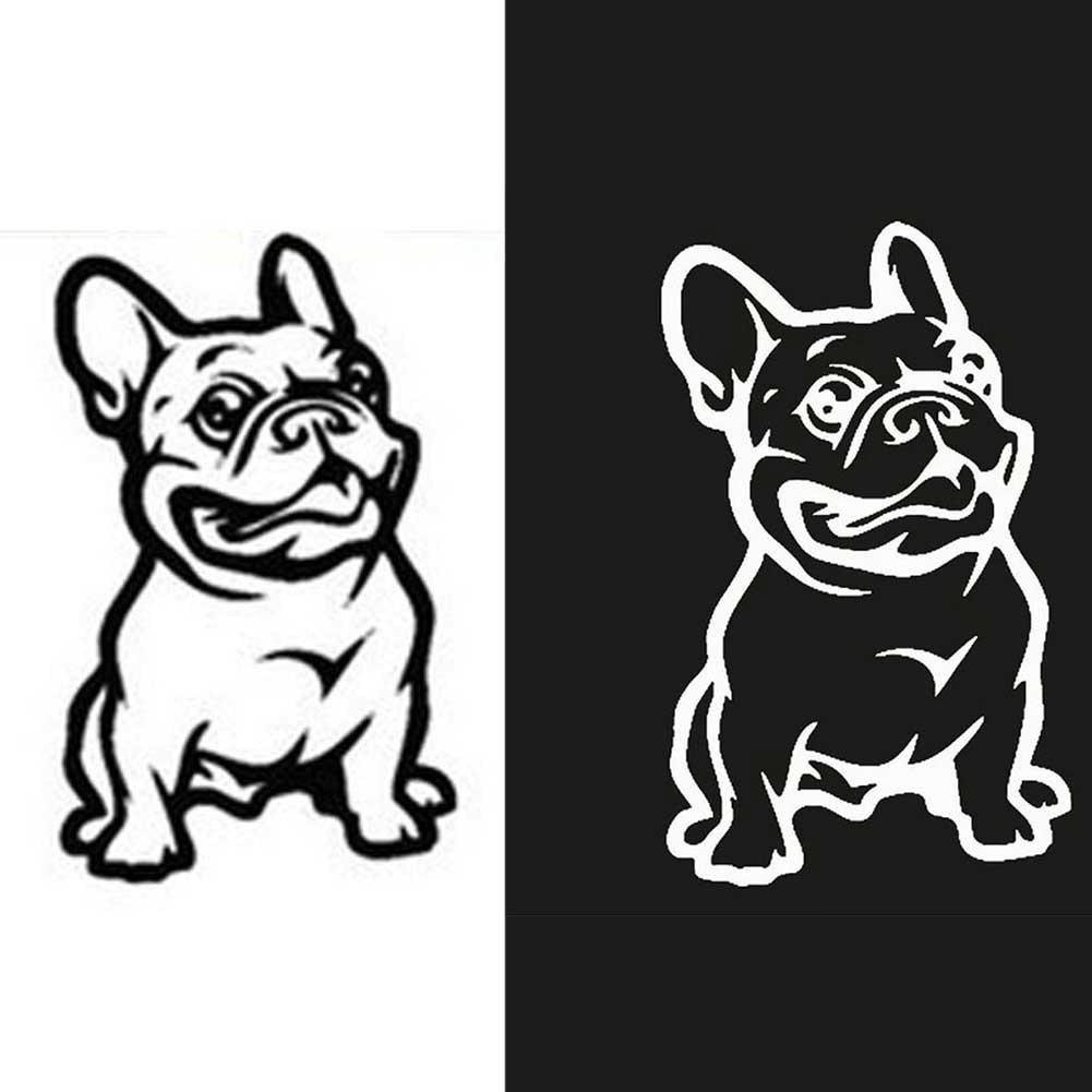 Keo dán xe hơi 3D tùy chỉnh dễ thương Chó Bulldog Pháp / Vật nuôi Vinyl Xe hơi Decal trang trí