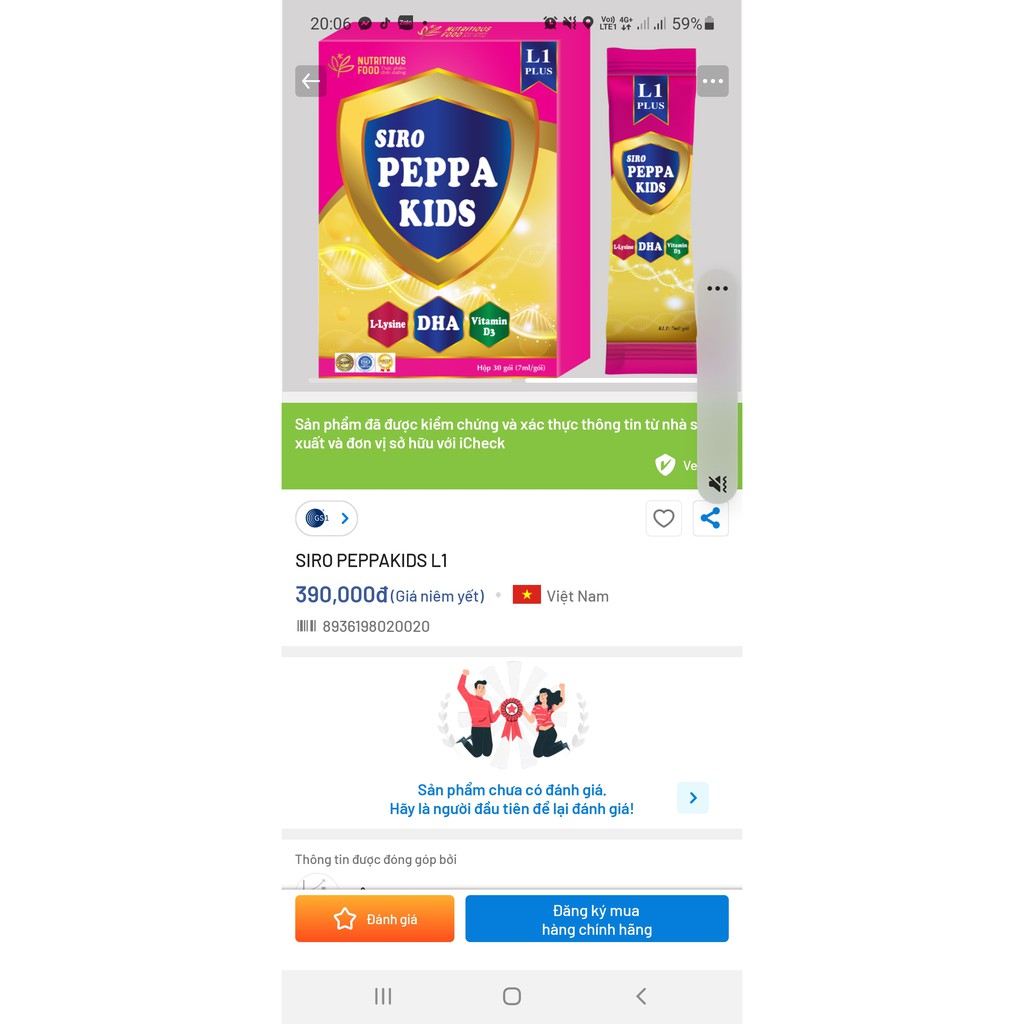 SIRO PEPPA KIDS PLUS L1 DỨT ĐIỂM BIẾNG ĂN, TÁO BÓN