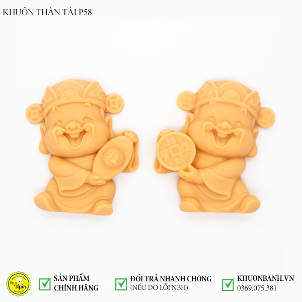 Khuôn silicon ông Thần tài làm xôi đậu, thạch, bánh fontdan
