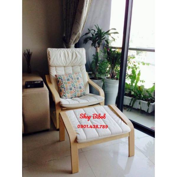 Ghế Thư Giãn Poang Nguyên Bộ Gồm Đôn - Mẫu Mã Đẹp - Poang Rocking Chair Ikea