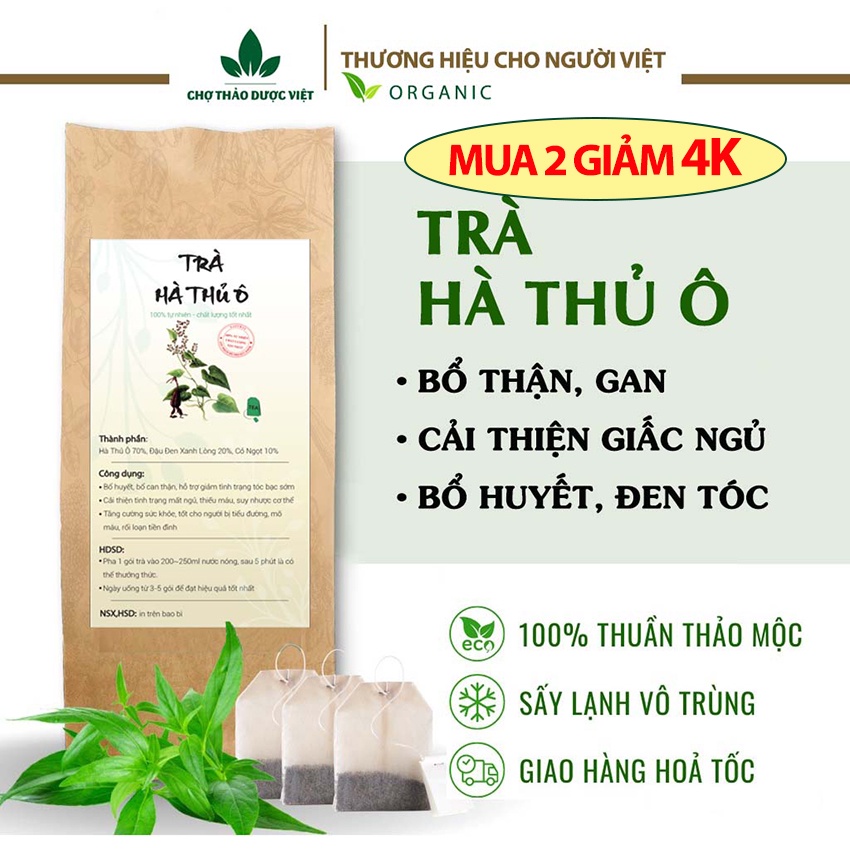 Trà hà thủ ô túi lọc  - Chợ Thảo Dược Việt