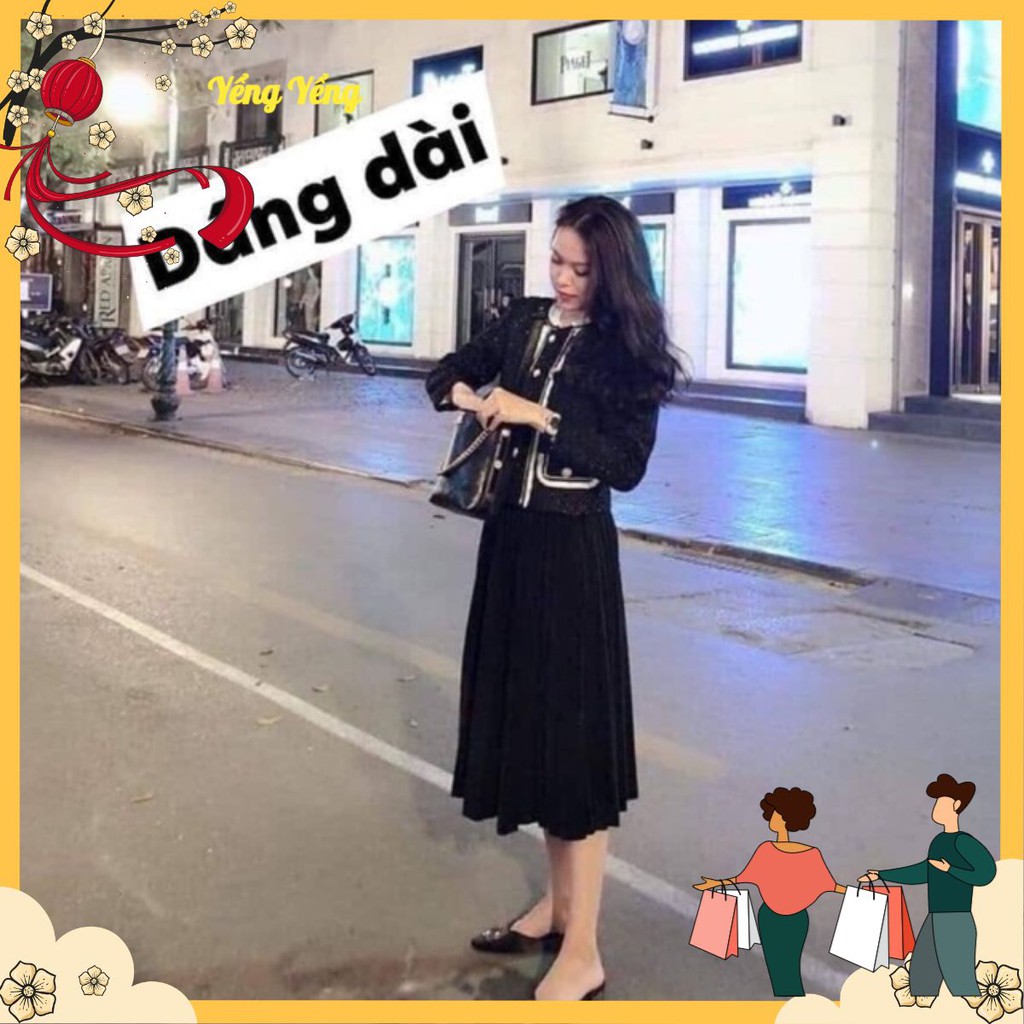 CV32 - CHÂN VÁY DẬP LY MIDI DÁNG DÀI CẠP CHUN | BigBuy360 - bigbuy360.vn