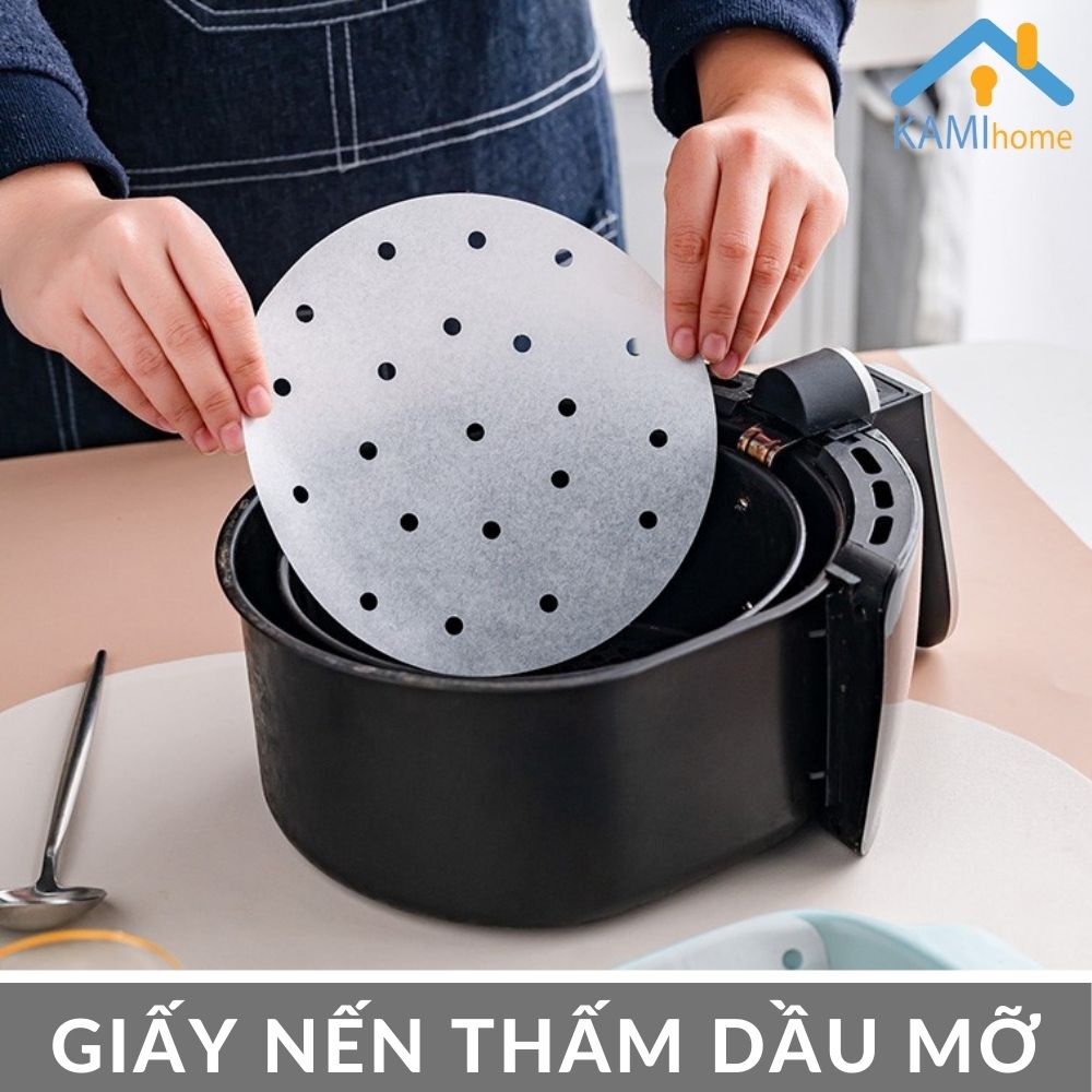 Giấy nến cho nồi chiên không dầu thấm dầu mỡ cho món nướng rán hấp  mã 20056