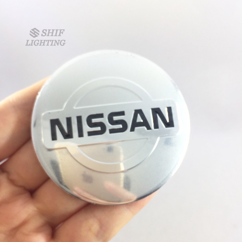 Set 4 nắp gắn trung tâm bánh bánh xe hình logo NISSAN 56mm