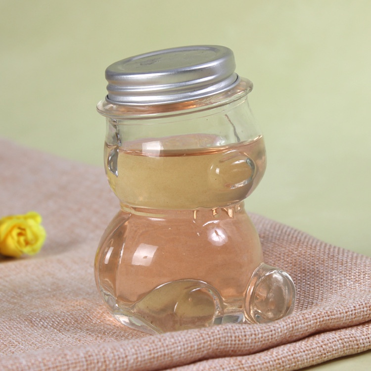 Hủ Thuỷ Tinh Hình Gấu Đựng Thực Phẩm Rất Dễ Thương 50ml