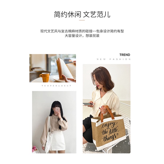 Túi Xách Cotton Lanh Thời Trang Cho Nữ