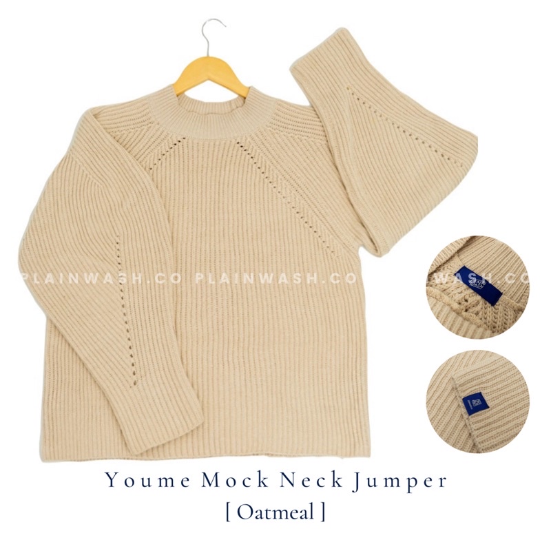 Plainwash.co - Áo Len Youme Mock Neck Jumper | BigBuy360 - bigbuy360.vn