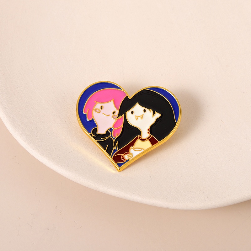 Ghim cài áo QIHE JEWELRY tráng men họa tiết hoạt hình anime xinh xắn