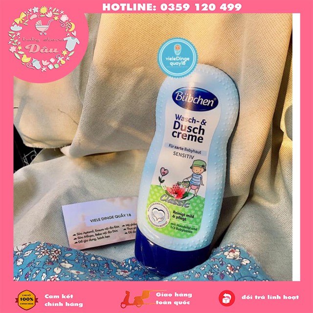 Sữa tắm Bubchen cho bé Đức dành cho da nhạy cảm - WASH DUSCH CREME SENSITIV - CHAI 230ML