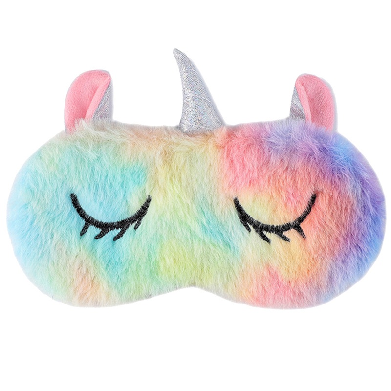 Mặt nạ che mắt ngủ hình kỳ lân nhồi bông mềm mại dễ thương cho bé gái | BigBuy360 - bigbuy360.vn