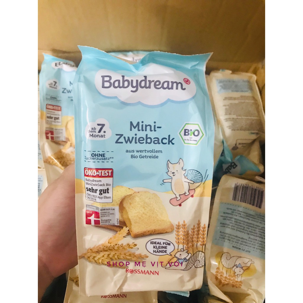 Bánh mỳ khô hữu cơ BabyDream cho bé từ 7 tháng tuổi