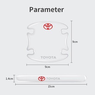 Bộ 10 Miếng Dán Silicon trong suốt Chống Xước Hõm Cửa, Tay Nắm Cửa, Có Logo Hãng Xe bắt mắt