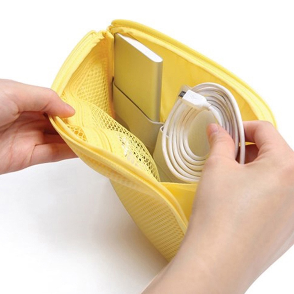 Túi đựng dây cáp sạc/tai nghe dạng lưới tiện dụng khi đi du lịch