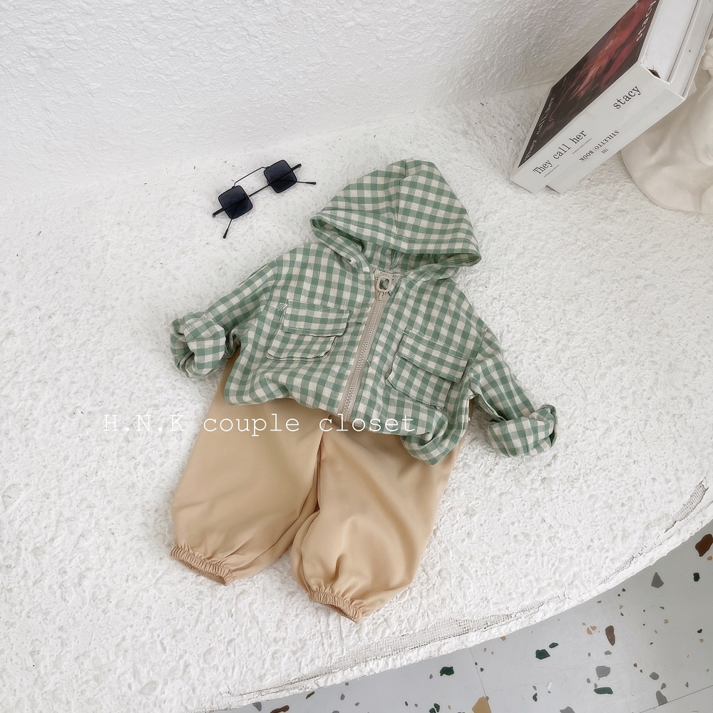 (8-18KG) Set Bộ Sơ Mi Đũi Kéo Khóa Dễ Thương Dành Cho Bé Trai Và Bé Gái - Babi mama - BM06