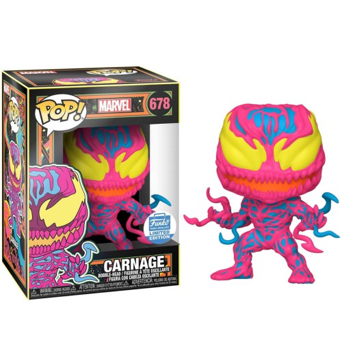 GIÁ HỦY DIỆT Mô Hình Funko Pop Carnage Black Light Red Venom 678 Fullbox