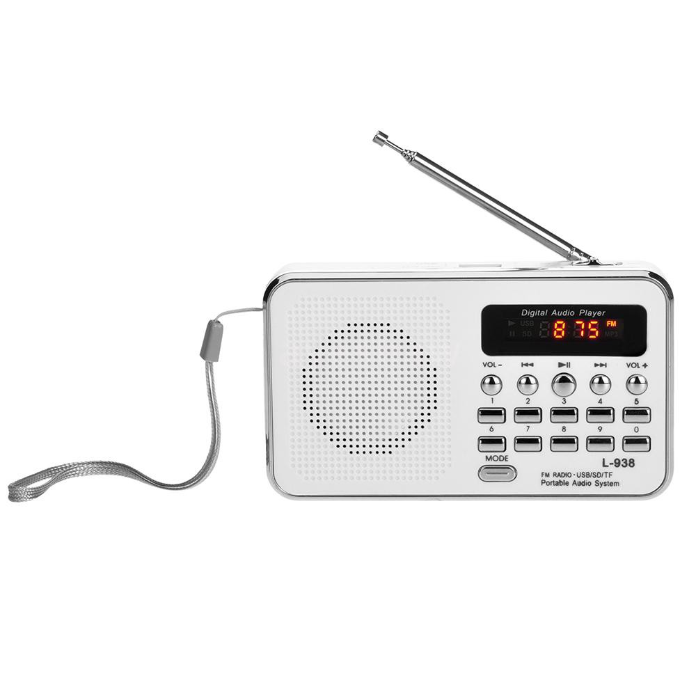 Loa phát thanh FM mini L-938 kỹ thuật số loa âm thanh nổi 3W phát nhạc MP3 độ trung thực cao
