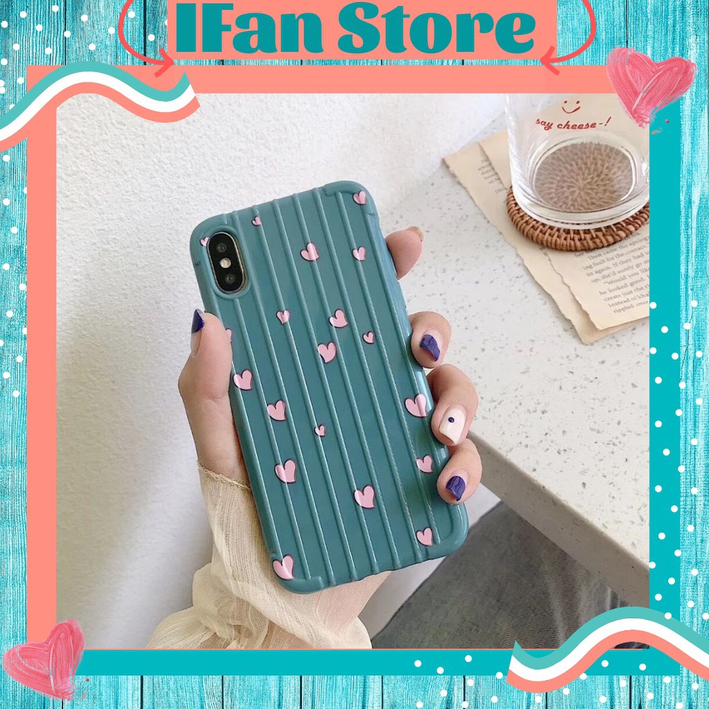 🌸VIDEO THẬT🌸 Ốp Lưng iPhone Vali Sọc Nổi Hình Trái Tim iPhone 6/6s/6plus/6splus/7plus/8plus/x/xs/xs max/11/11 pro max | BigBuy360 - bigbuy360.vn