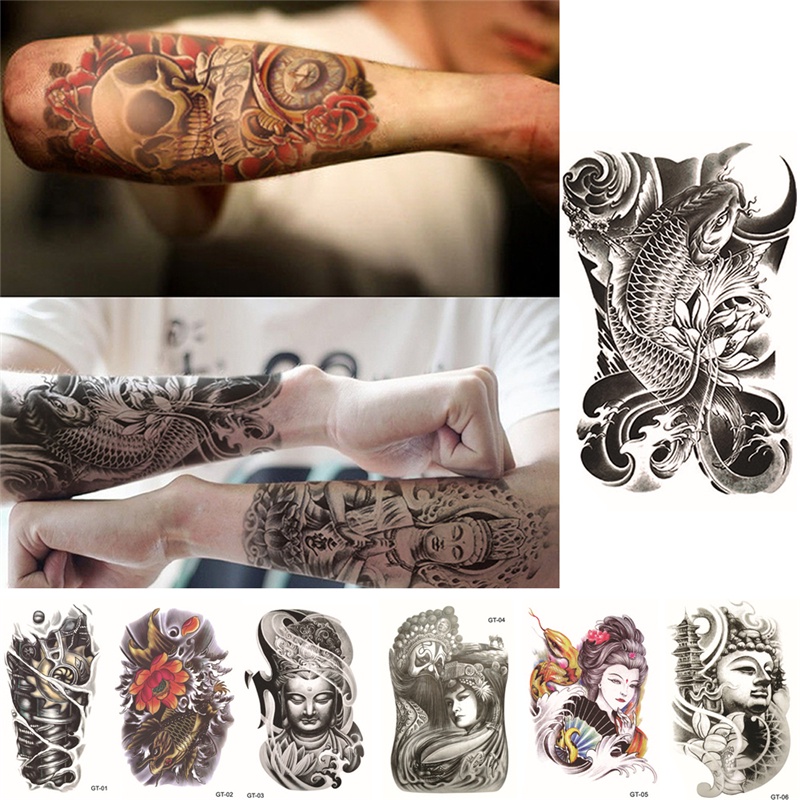 Hình Xăm Dán Tạm Thời Chống Nước Có Thể Tháo Gỡ Cho Nam