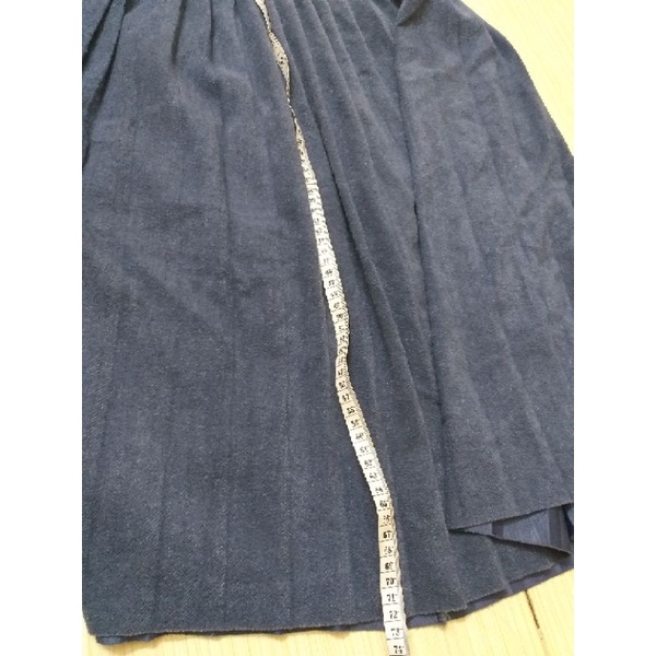 Chân váy dạ dập li màu ghi xám size S thanh lý