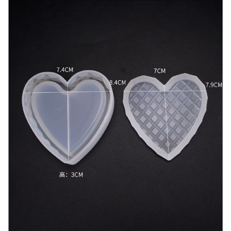 Khuôn hộp trái tim box heart  dùng trong sáng tạo Resin