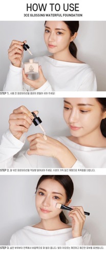 KEM NỀN 3CE GLOSSING WATERFUL FOUNDATION
