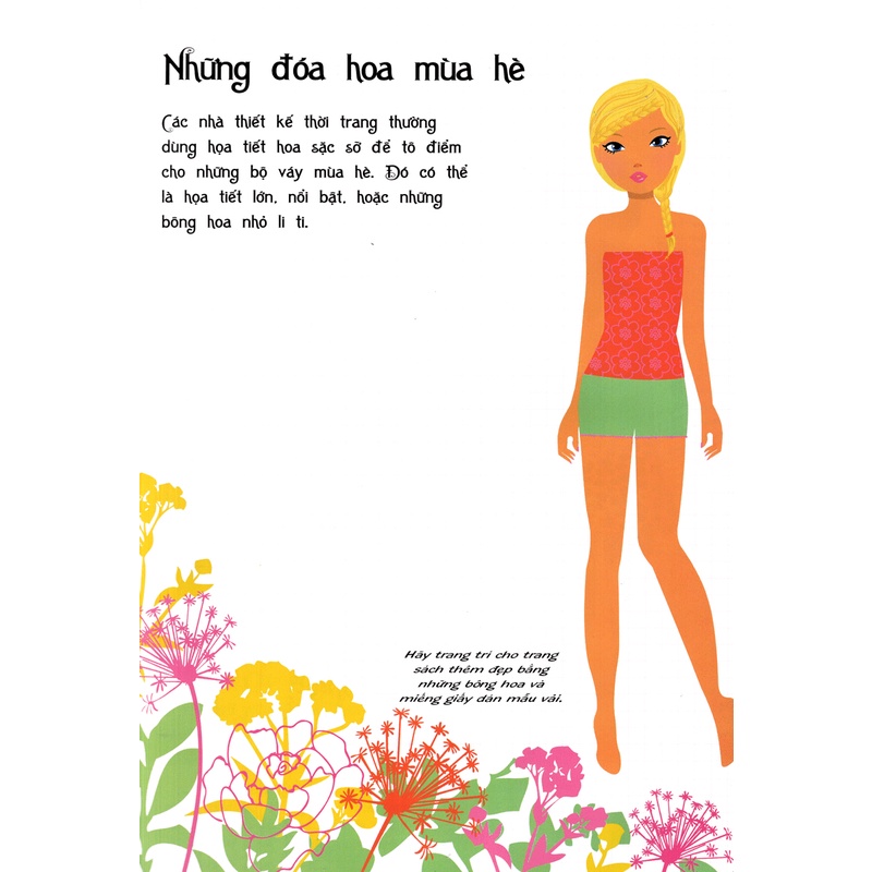 SÁCH - Dán hình trang phục búp bê - Nhà thiết kế thời trang